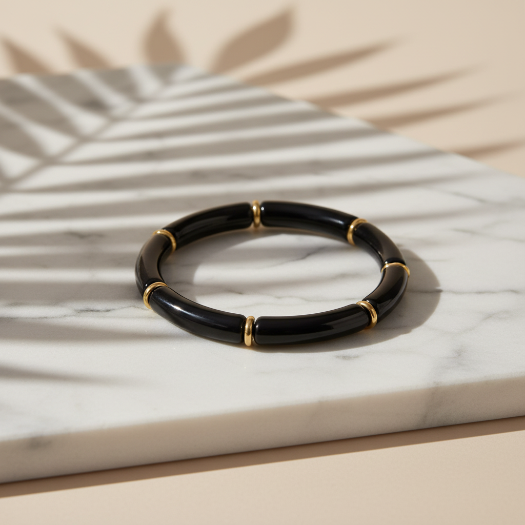 Bamboo Bangle Black