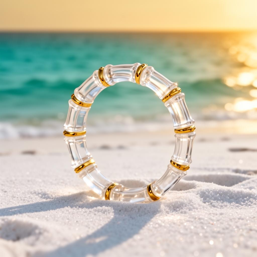 Bamboo Bangle Crystal