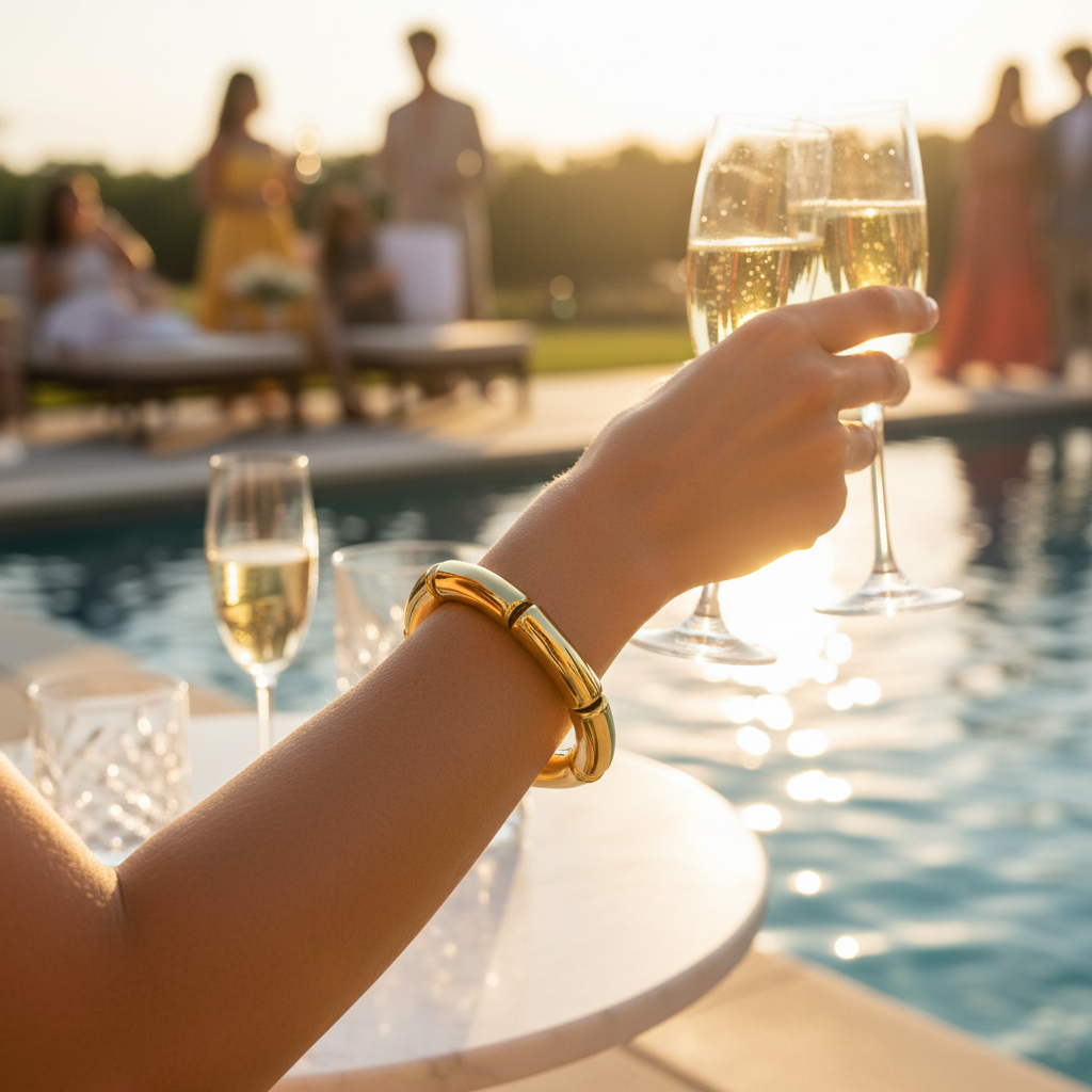 Bamboo Stretch Bracelet - Gold