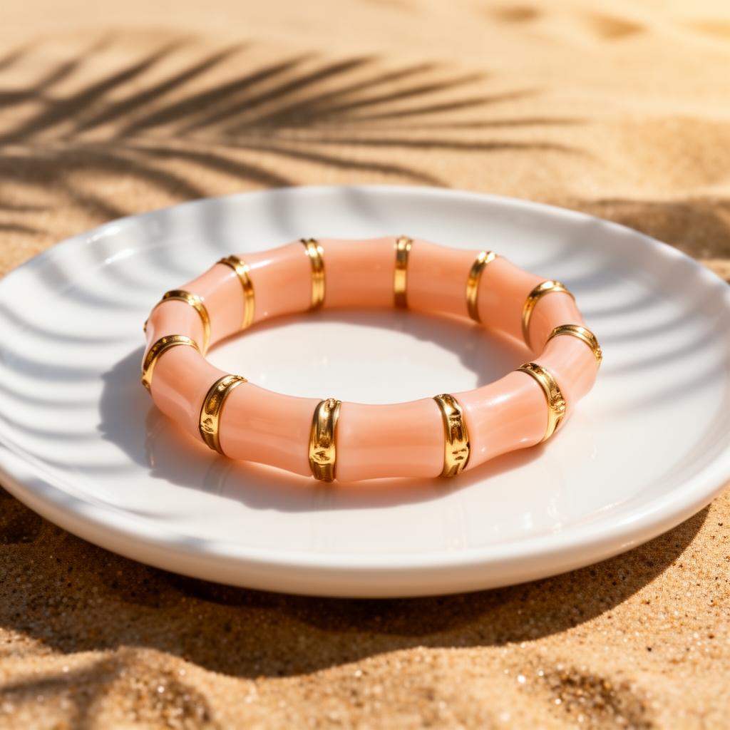 Bamboo Bangle Peach