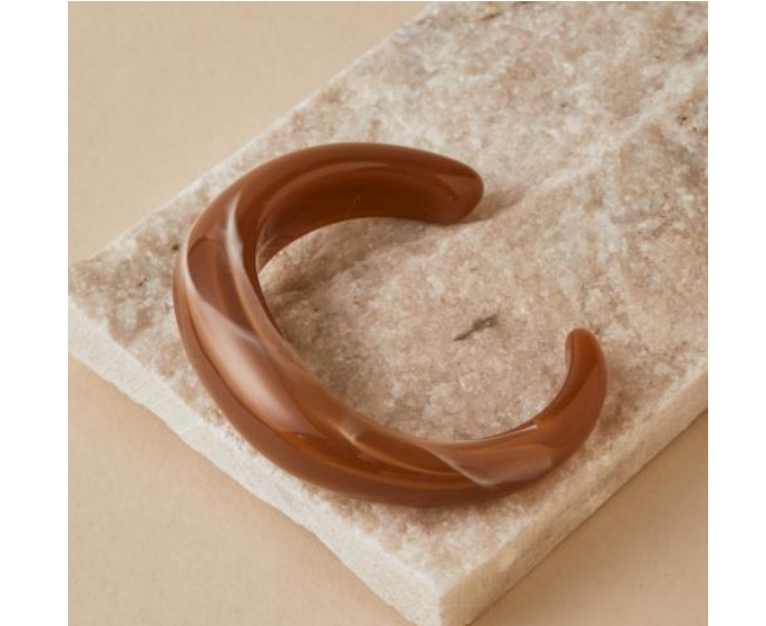 Cuff Resin Bangle - Chocolate