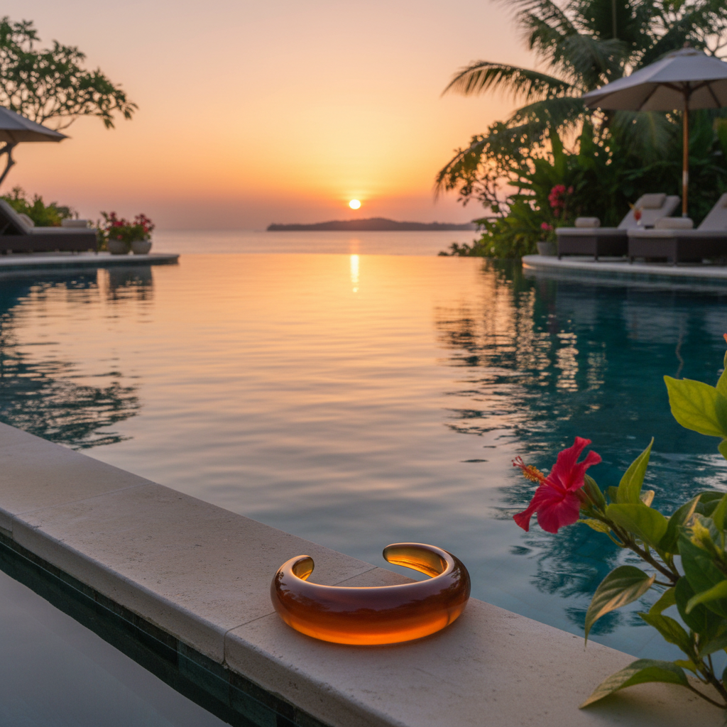 Cuff Resin Bangle - Cognac