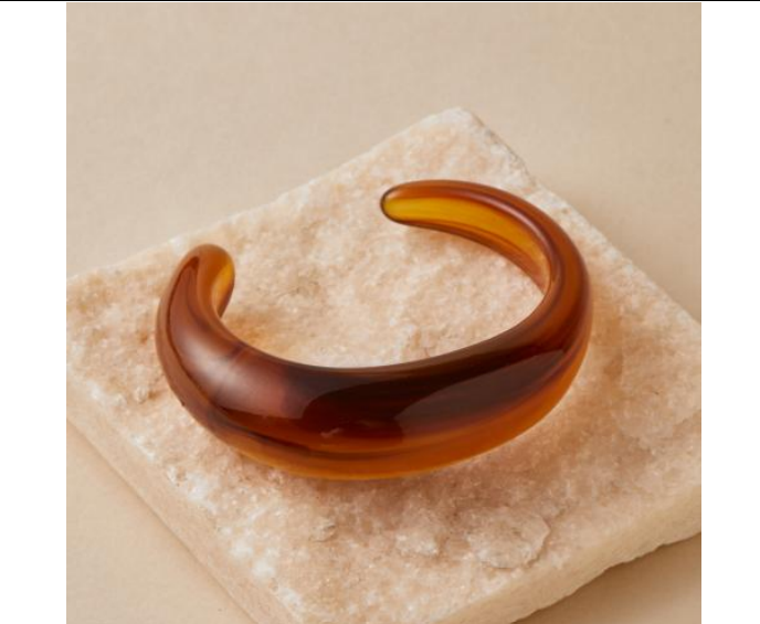 Cuff Resin Bangle - Cognac