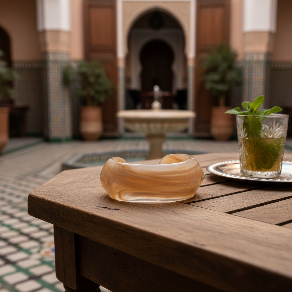 Acrylic Cuff Bracelet - Honey