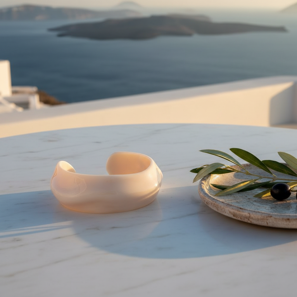 Acrylic Cuff Bracelet - Ivory