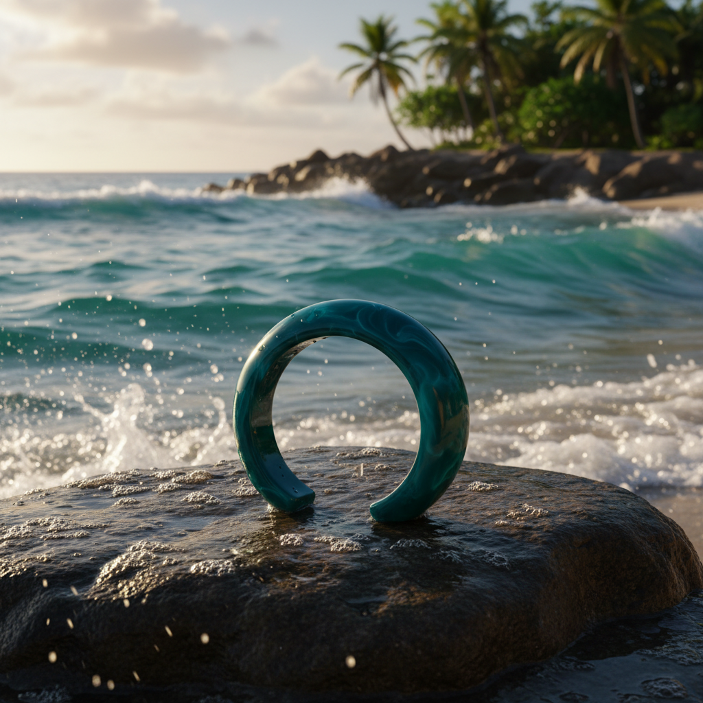 Cuff Resin Bangle - Ocean