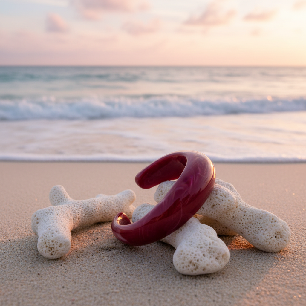 Cuff Resin Bangle - Rosé