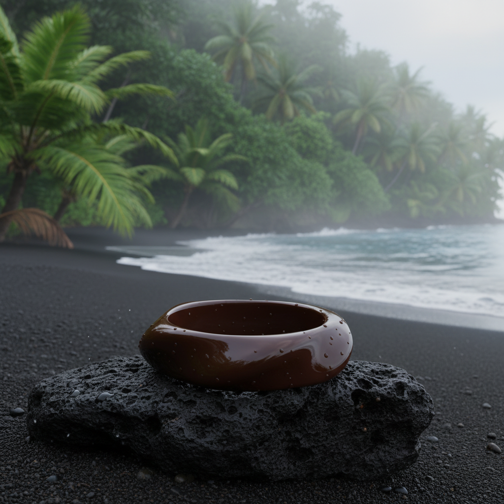 Geometric Acrylic Bangle - Chocolate