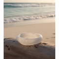 Geometric Acrylic Bangle - White