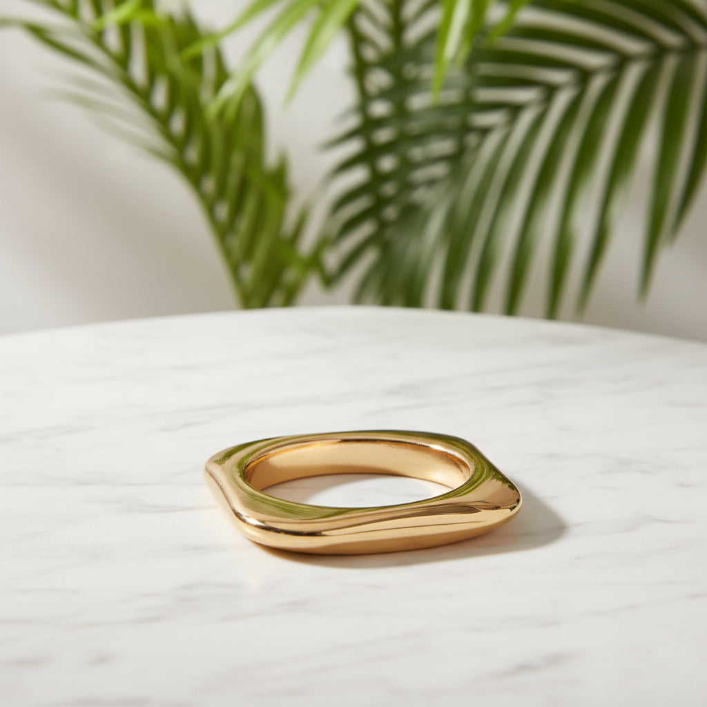 Geometric Bangle Gold