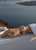 Gold bangle bracelet lifestyle