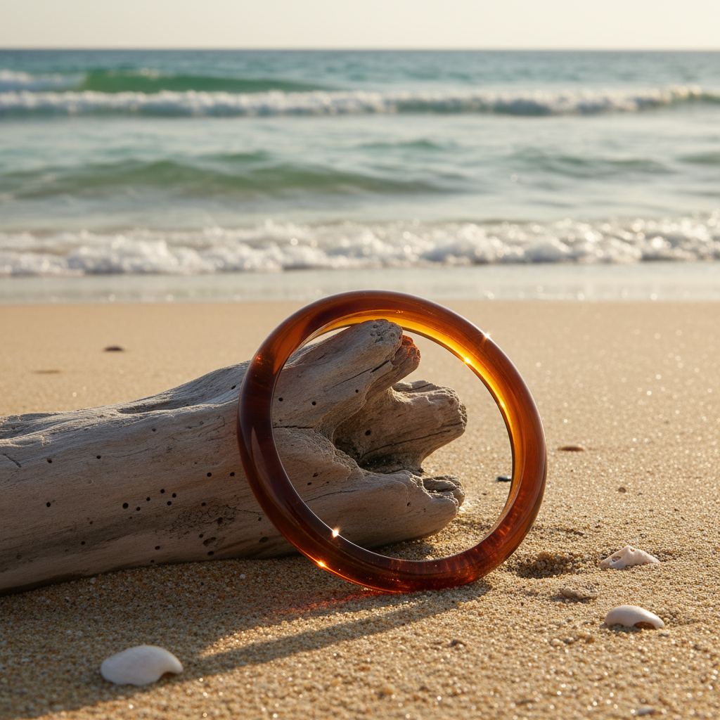 Round Stretch Bracelet - Amber