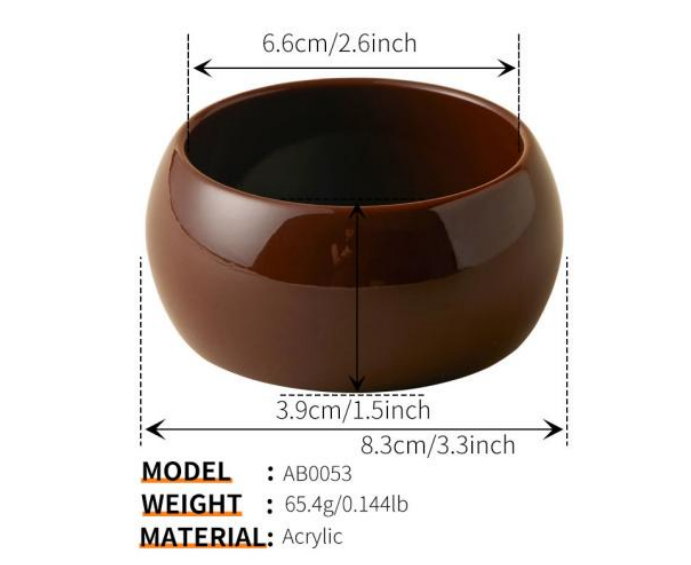 Chunky Round Bangle - Dimensions