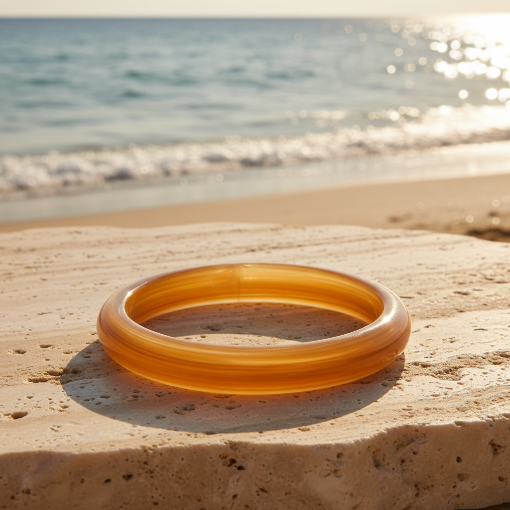 Round Stretch Bracelet - Honey