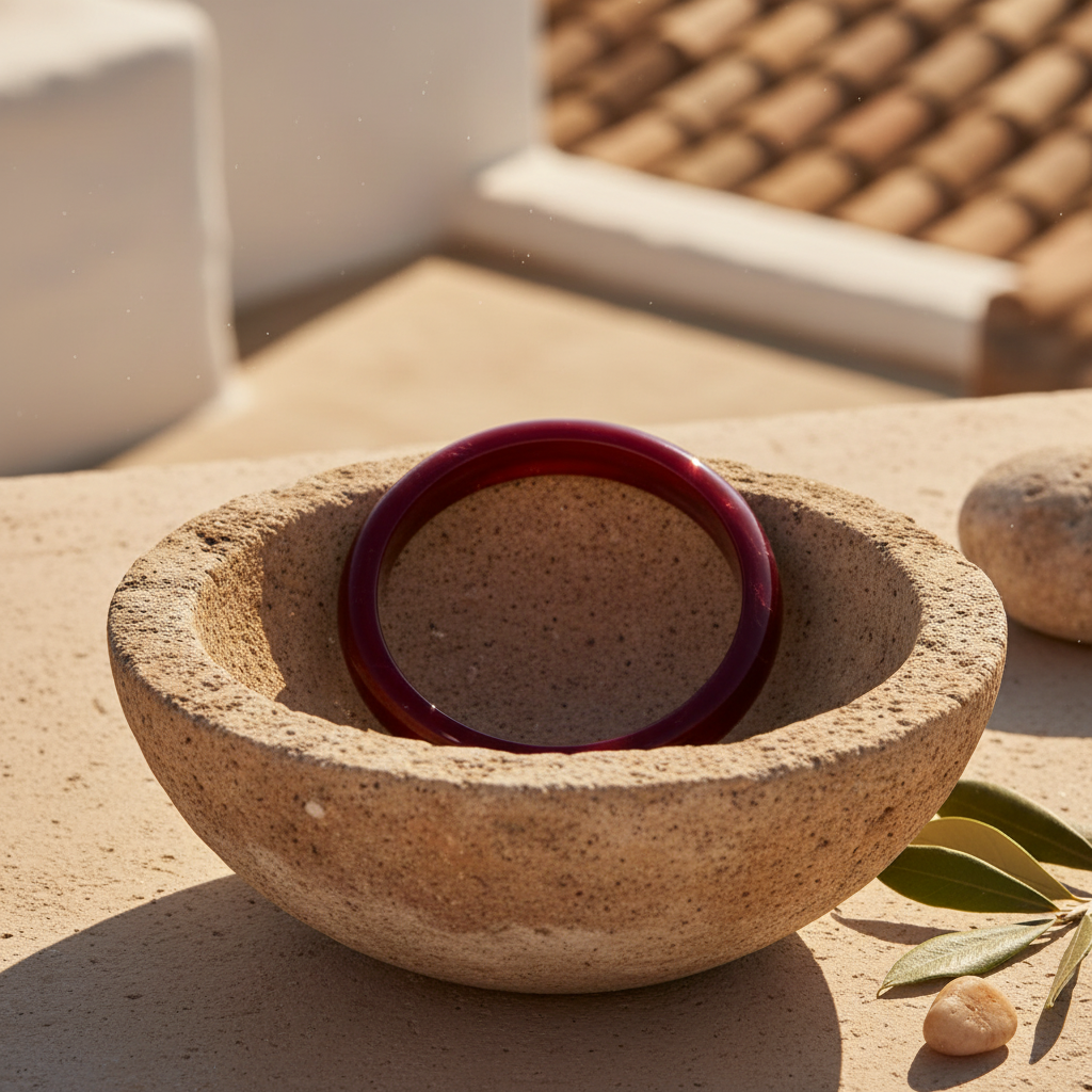 Round Stretch Bracelet - Wine