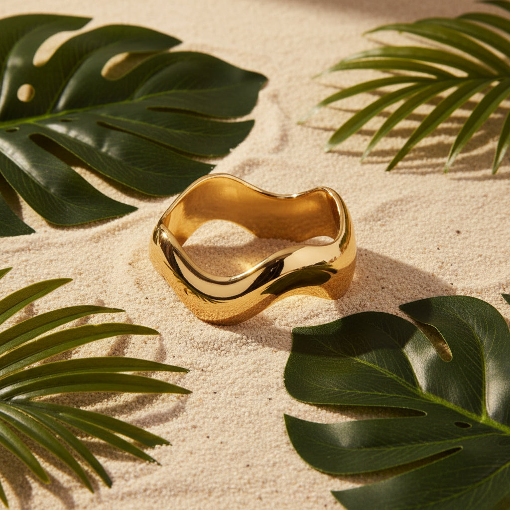 Wave Bangle Gold