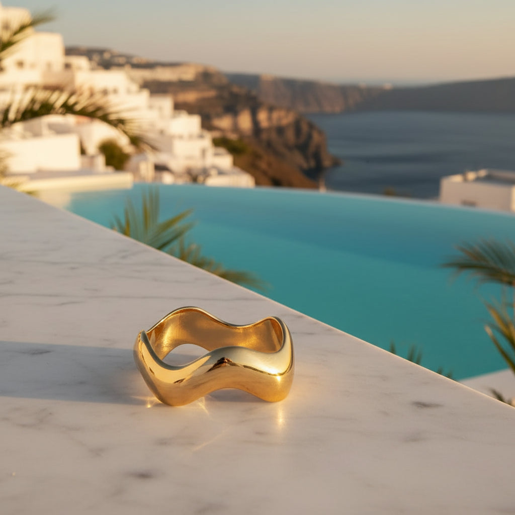 Wave Bangle Santorini